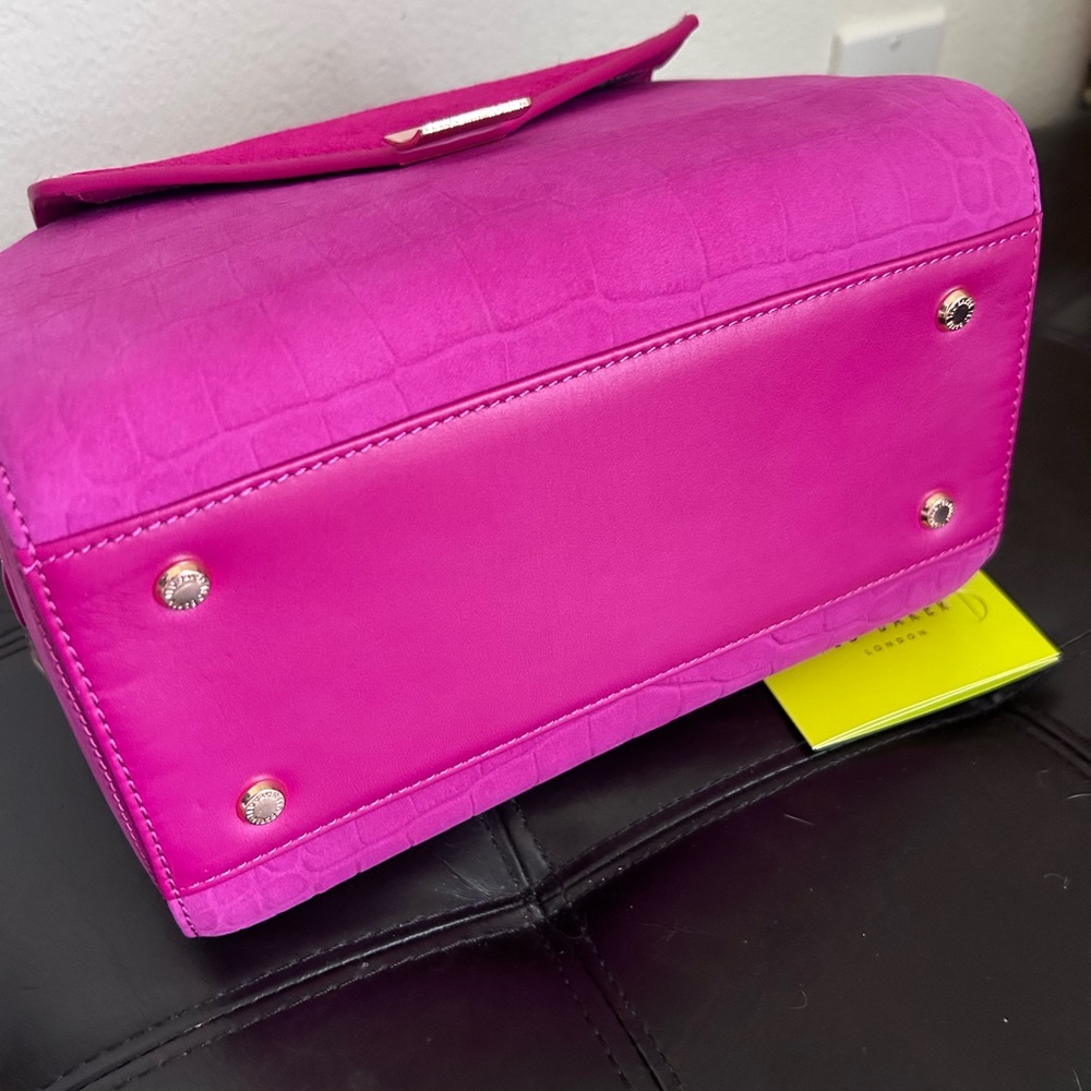 Ted Baker London 2 in 1 Calf Hair Leather Clutch Top Handle Handbag - Picture 12 of 17